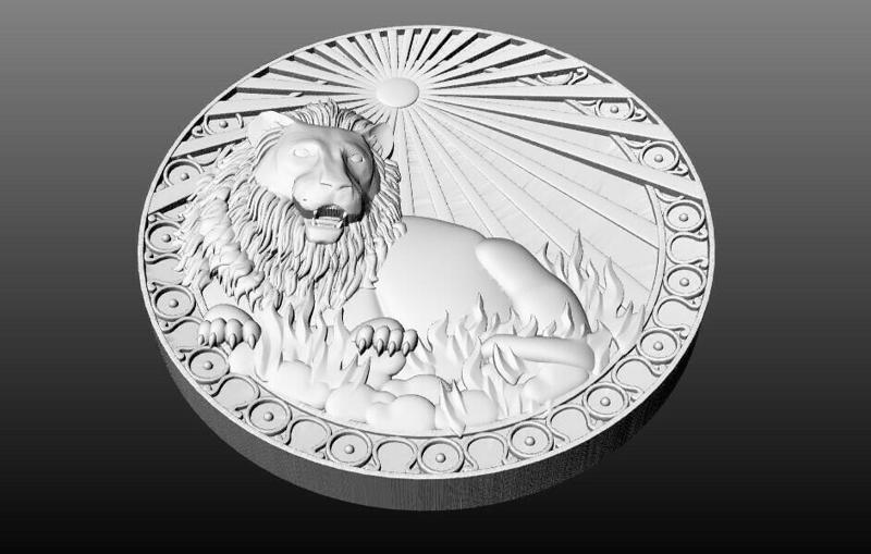 Leo Zodiac Medallion 3D
