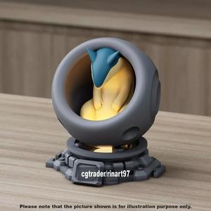 Typhlosion in healing machine pods from pokemon