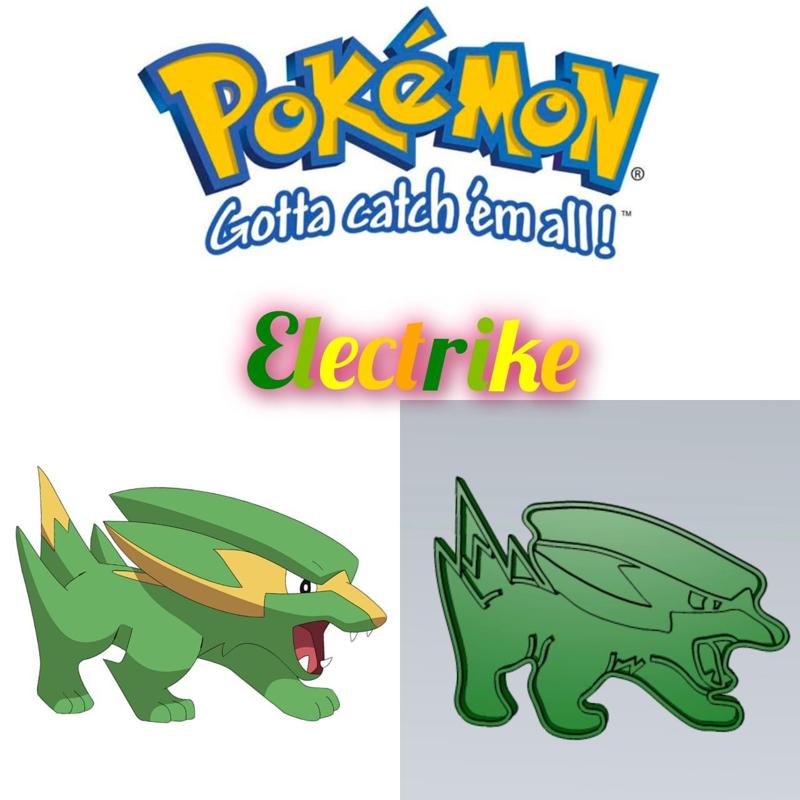 AMAZING POKEMON electrike COOKIE CUTTER STAMP CAKE DECORATING