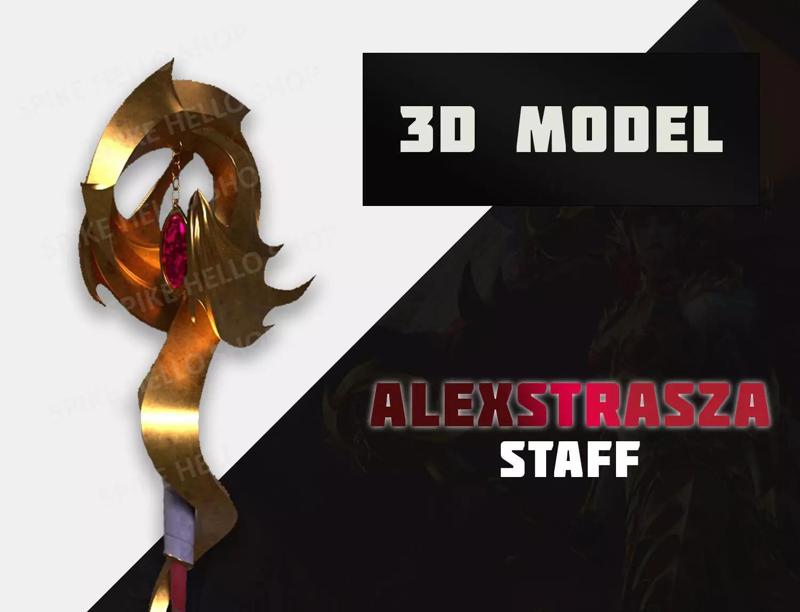 Alexstrasza Staff 3D model wow cosplay game 3D staff