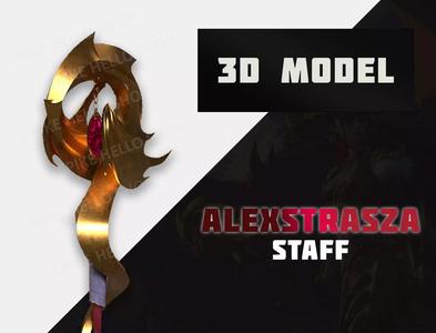 Alexstrasza Staff 3D model wow cosplay game 3D staff