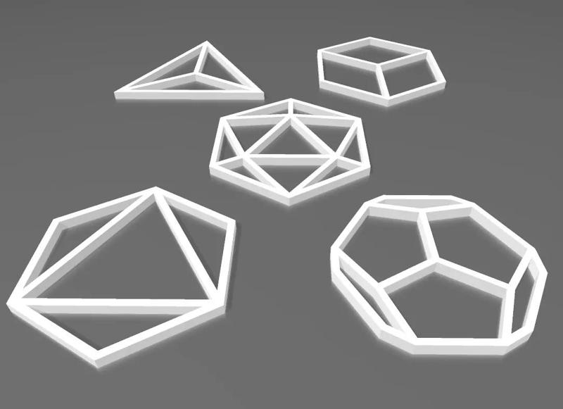 GEOMETRIAS SAGRADAS - SOLIDOS PLATONICOS WALL ART