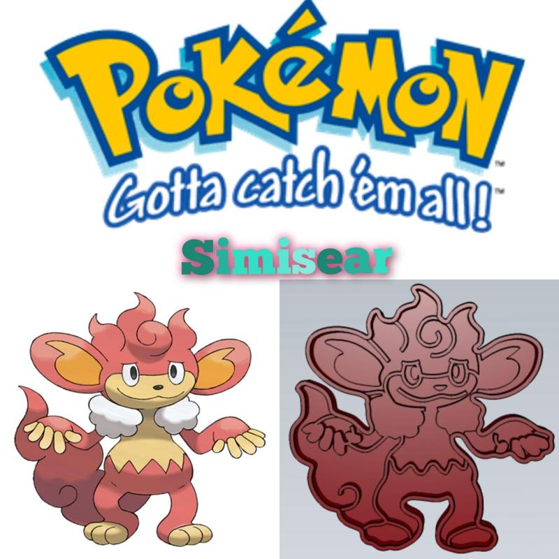 AMAZING POKEMON simisear COOKIE CUTTER STAMP CAKE DECORATING