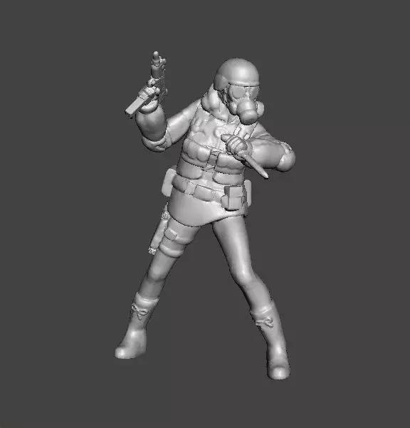 RE LADY HUNK MINIATURE MODEL FOR HORROR OR SCIFI GAMES RPG DND