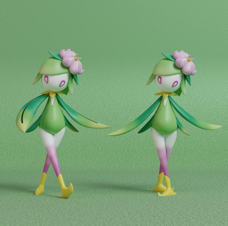 Pokemon - Hisuian Lilligant with 2 poses