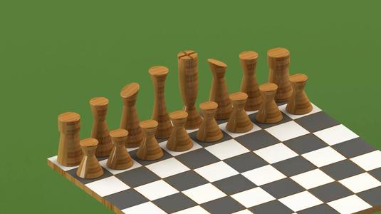 3D Printable Chess Pieces and Board Model for Home Printing