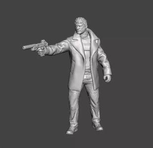 REV CHRIS BLACK COAT AGENT MINIATURE MODEL HORROR SCIFI GAME RPG