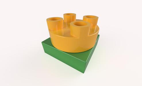 LEGO DUPLO Turn Brick 2x2 - 10888
