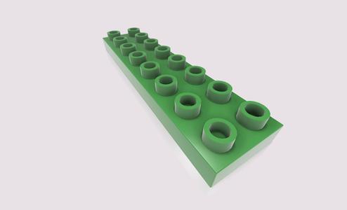 LEGO DUPLO Plate 2x8 - 44524