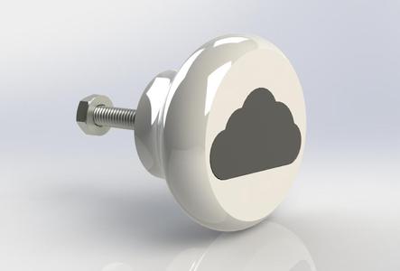 Dresser handle - Cloud inlay version