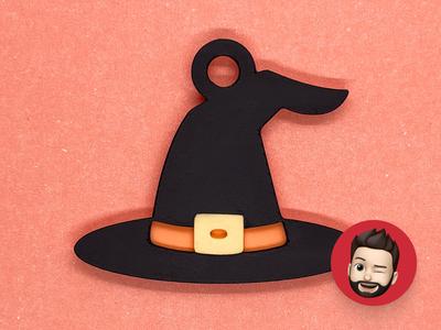 Halloween witch hat keychain