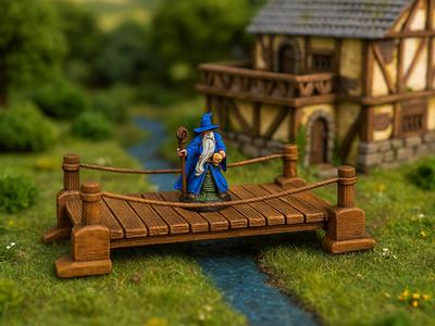 Wooden Suspension Bridge - DND terrain
