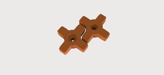 Large knobs from 1/4" bolts