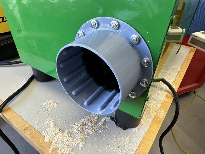 4" Bolt on Flange and Drill Guide (Rockler Dust Right Handle Compatible)