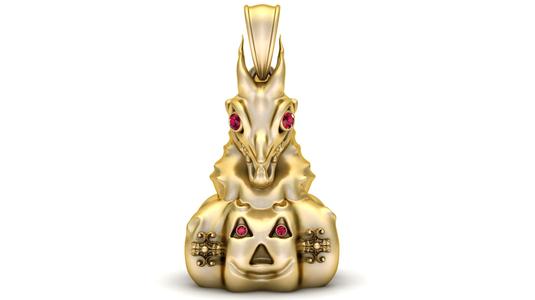 Golden Dragon with Golden Pumpkin