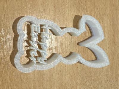 Happy Easter Bunny Cookie Cutter