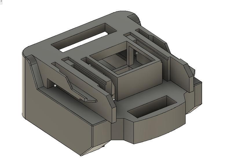 Battery Adapter From Parkside X20 to Makita 18v | extended body | Parametric | F3D