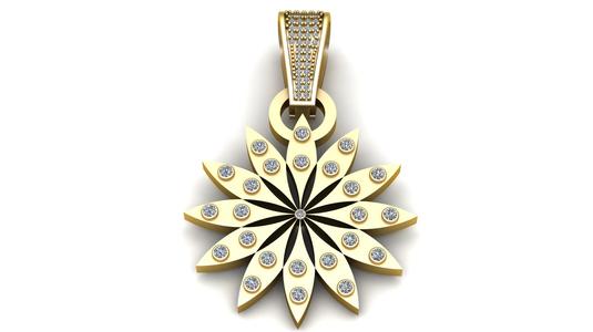 Diamond Floral Sunburst