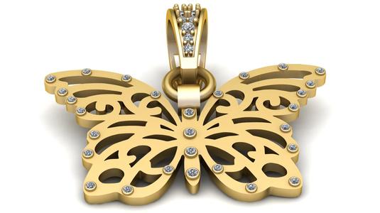 Golden Butterfly Pendant