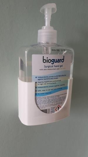 Wall mount for Bioguard Hand Sanitiser Gel