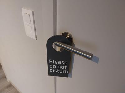 Do not disturb sign