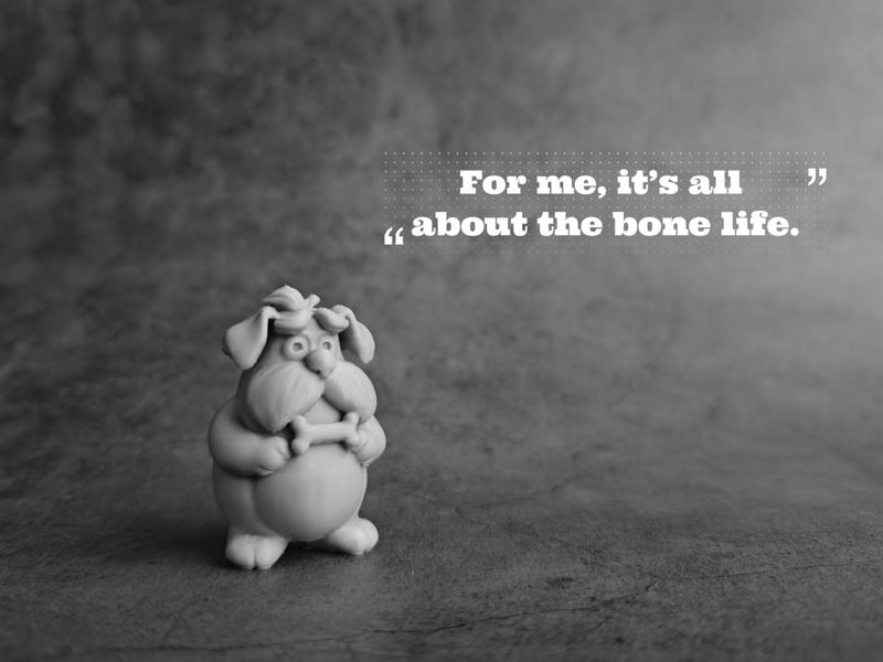 Schnauzer with Bones Office Decor