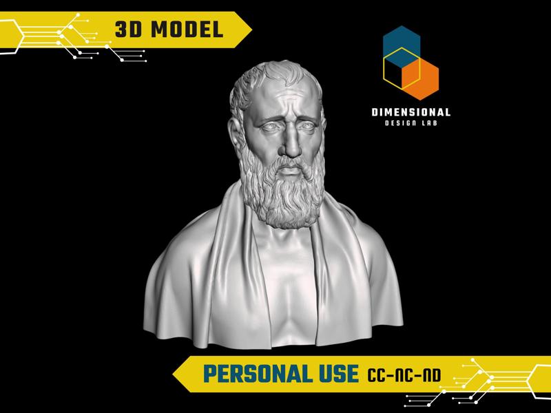 Zeno of Citium - High-Quality STL File for 3D Printing (PERSONAL USE)