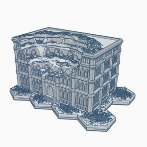 Gothic Ruined Building 110 with Hex Base GRHB110