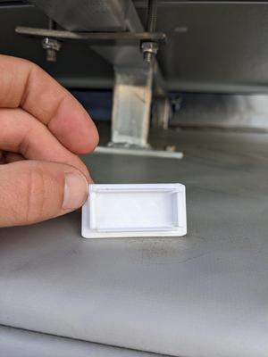 End cap for hollow square tubing 50x25