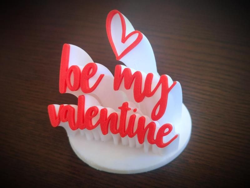 Be My Valentine - 3D Text