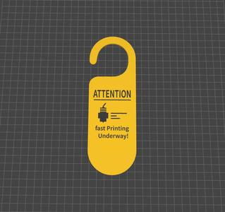 Attention Fast Printing Underway!