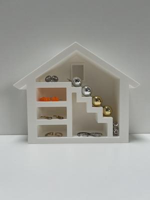 Mini House Shelf Organizer – With Stairs