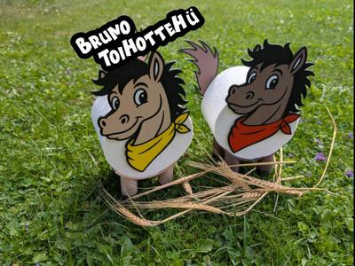 ToiHottehü Toilet Paper Holder Horse WC Bathroom