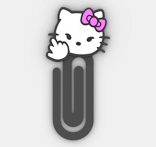 hello kitty - fuck you - Paper clip, bookmark - 3MF pre-painted , STL