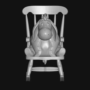 Playable Toy, Eeyore on rocking chair, Winnie the Pooh