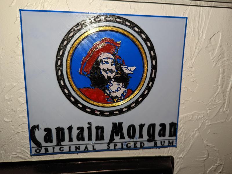 Captain Morgan Spiced Rum sign - beer sign