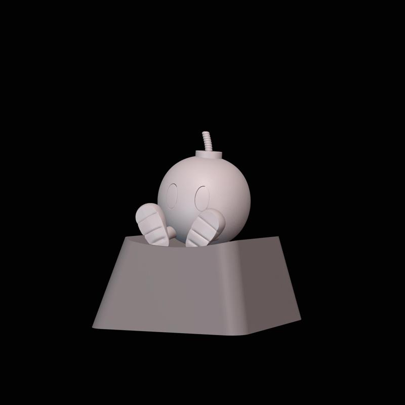 Super Mario bomb keycap