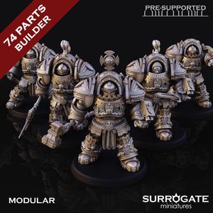 Silver Paladins Knights Enforcers, Surrogate Miniatures December 2023 Modular Unit Release