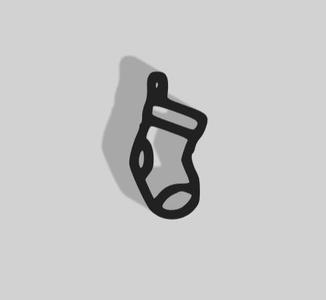 Christmas Stocking Decoration - 2D Art