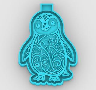 penguin texture 181639 - freshie mold - STL for silicone mold