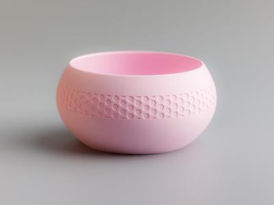 Bowl with honeycomb pattern.