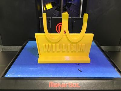 "W" Birthday Cake Topper
