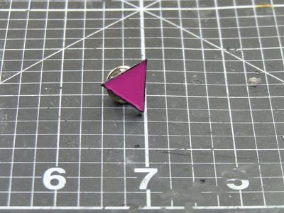 Pink triangle enamel pin