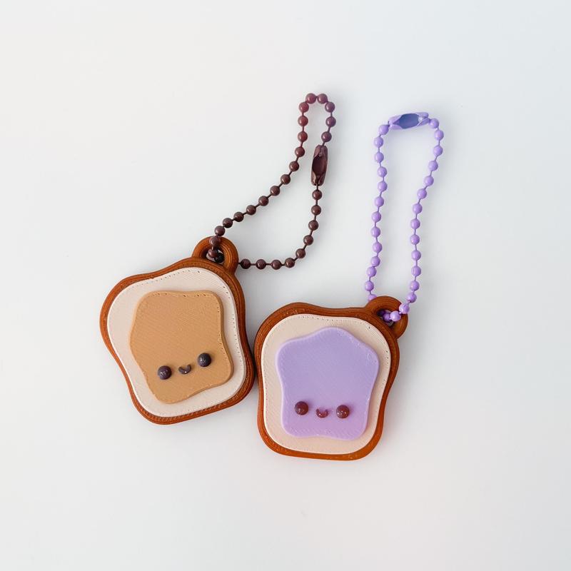 Peanut butter and Jam Keychains