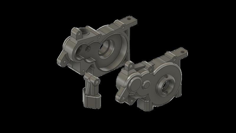 Kyosho Ultima ST Type-R/Evolution GP custom gearbox covers for RB5 ball/gear diff and stock gears