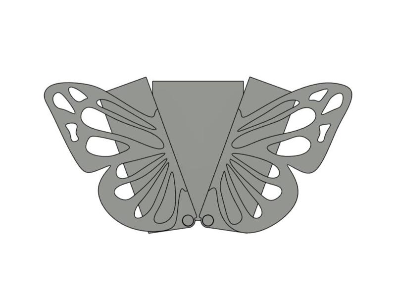 Box card butterfly