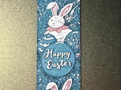 Happy Easter Bookmark - Blue