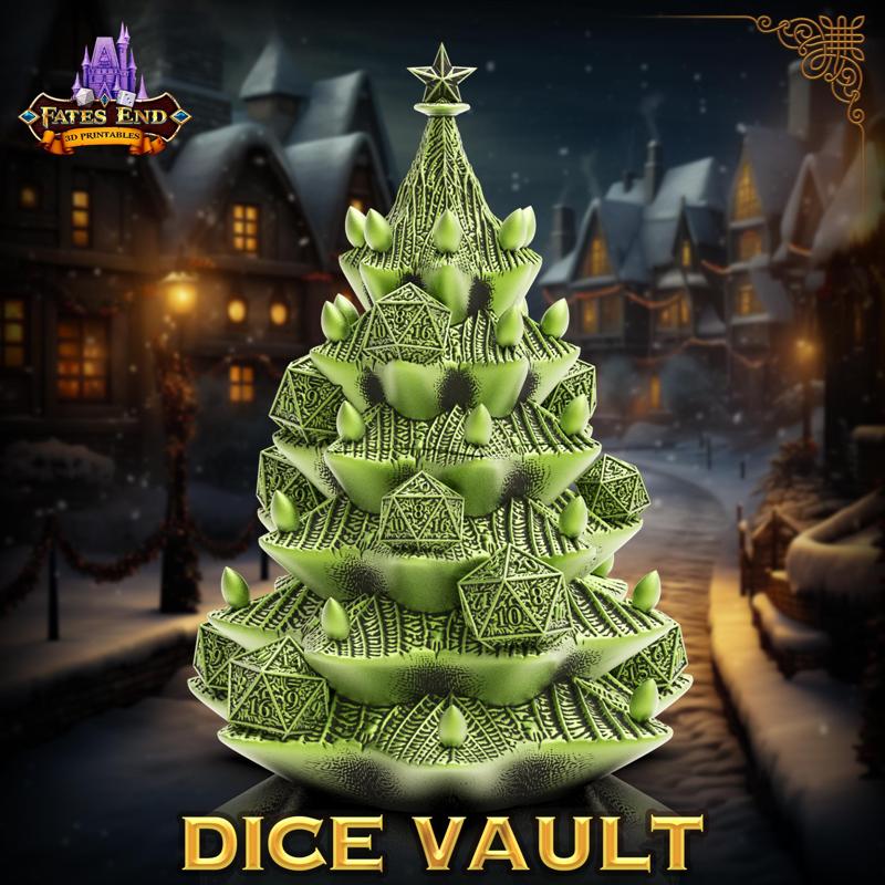Festive Tree Dice Vault - SUPPORT FREE!