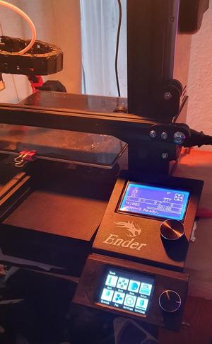 Biqu/Bigtreetech TFT24 v1.1 ender 3 mount for use with original screen in tandem 