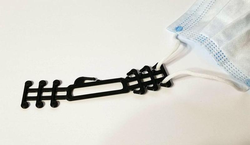 Small and Smaller Size Mask ear savers (REMIX) with lanyard clip and mask retaining clip on one side